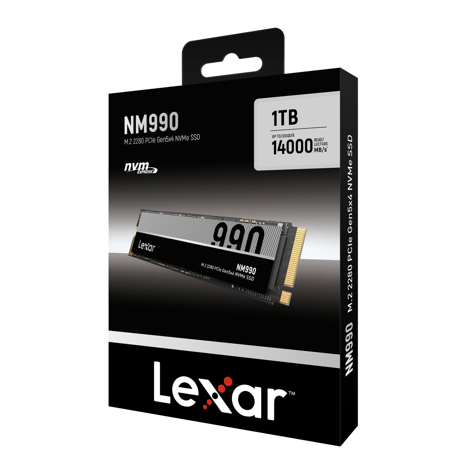 Lexar M.2 2280 SSD NM990 1TB intern PCIe 5.0 x4 LNM990X001T-RNNNG