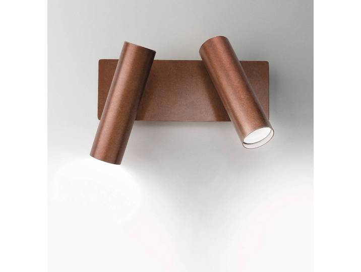 Cremasco Wandlampe 7541, dimmbar, Holz dunkel, für Wohn- / Esszimmer, Messing, Modern, Wandleuchte, Wandlampe Innen