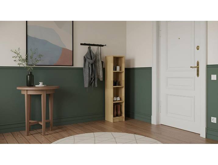 Colonne de rangement en bois massif Pickawood Hêtre Naturel huilé