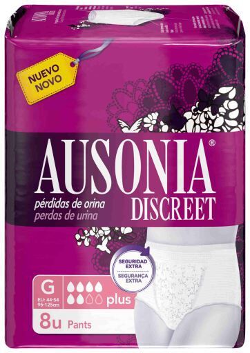 Ausonia Discreet Pants Plus Size G 8 Unidades