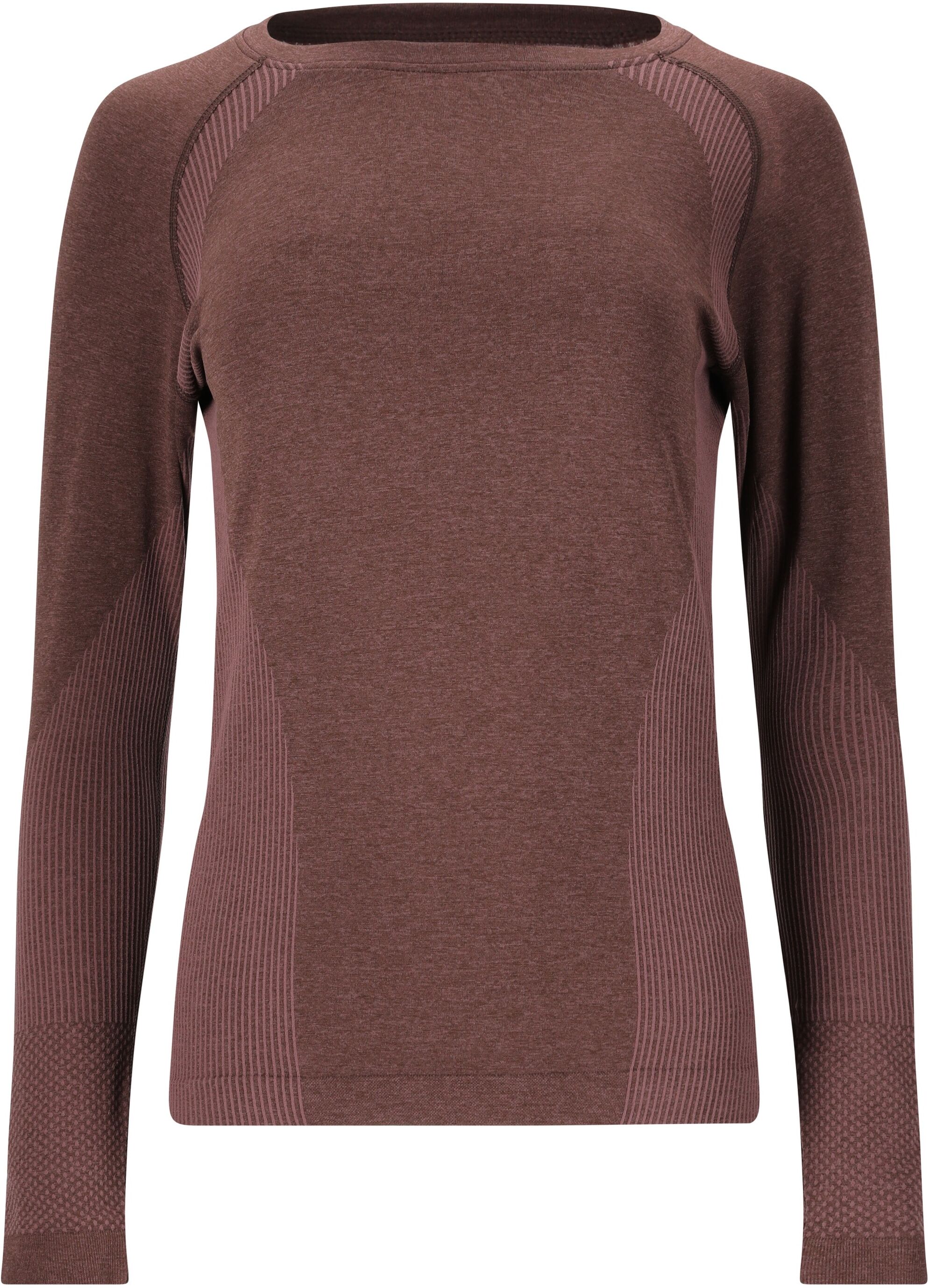Funktionsshirt ENDURANCE "Halen", Herren, Gr. L/XL, rot (braun), 62% Nylon, 38% Polyester, unifarben, lang, Rundhals, Shirts Funktionsshirt, im nahtlosen Design