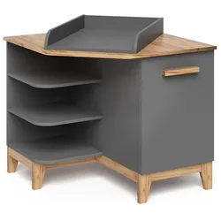 VitaliSpa Wickelkommode Malia, Grau/Artisan/Artisan, 85 x 85.2 cm mit Tür