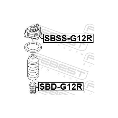 FEBEST Anschlagpuffer, Federung sbdg12r Hinterachse für Subaru