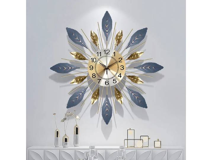 Horloge murale artistique De luxe légère, Art De mode, mains numériques, Design créatif haut De gamme, articles ménagers