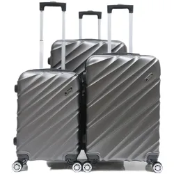 Reisekoffer Koffer 3 tlg Hartschale Trolley Set Kofferset Handgepäck