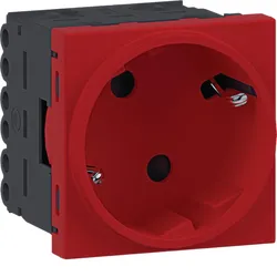 Hager GS10323020 Steckdose 1-fach SCHUKO Direkt Klipping 45x45 66° Verkehrsrot