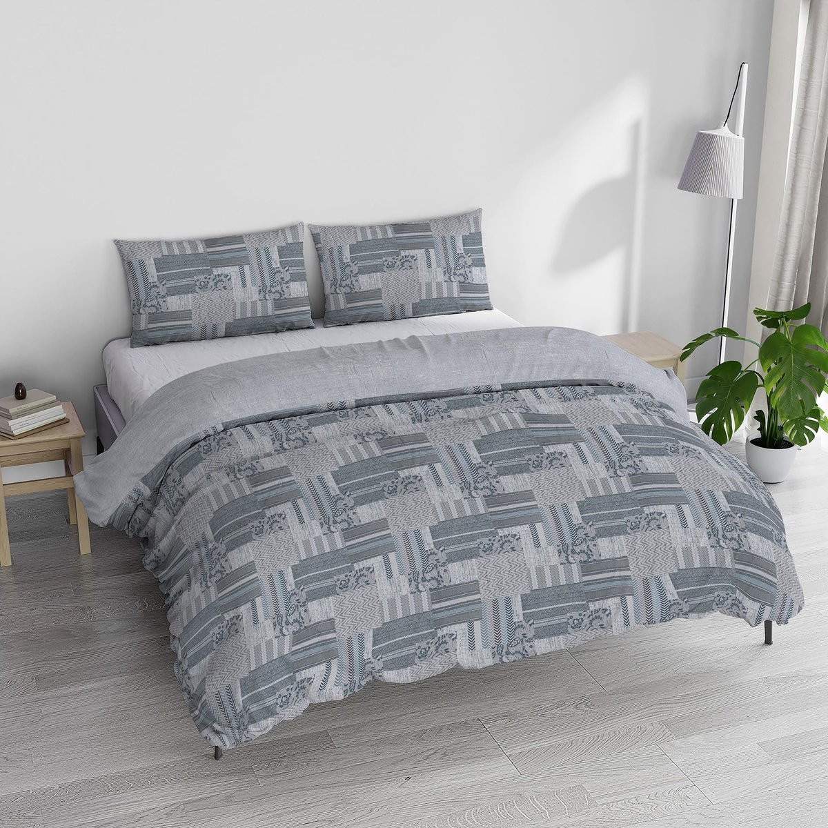 Omgoods Beddengoedset Athena met Bedrukt Dekbedovertrek, Tweepersoons