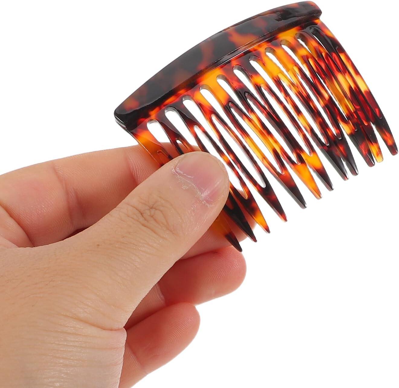5 Seitenkämme aus Acetat für Hochsteckfrisuren, einschließlich Haargabelkamm für den French Twist, Vintage-Haarkämme für Brautjungfern, Hochzeiten und Abschlussbälle