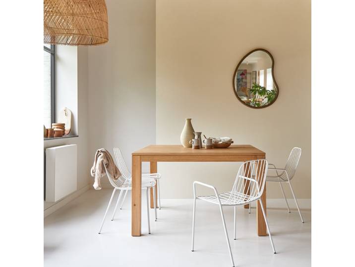 Tisch Eden aus massivem Eichenholz 125x125 - Natur