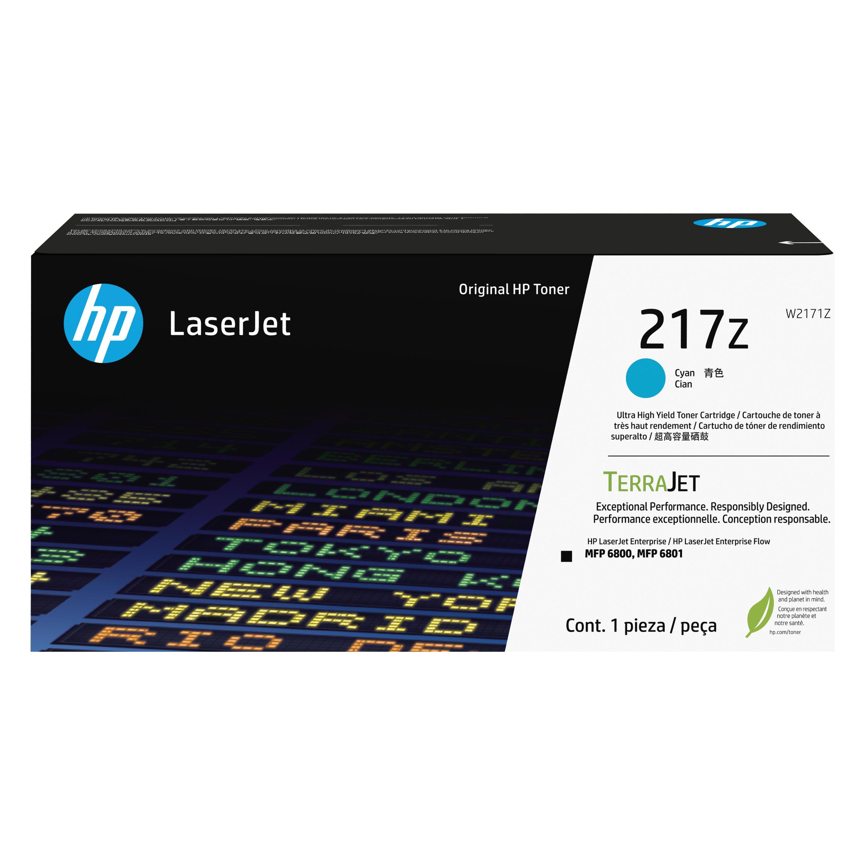 HP 217Z Toner LaserJet authentique Extra-grande capacité Cyan, 24000 pages, Cyan, 1 pièce(s) (C) (W2171Z)