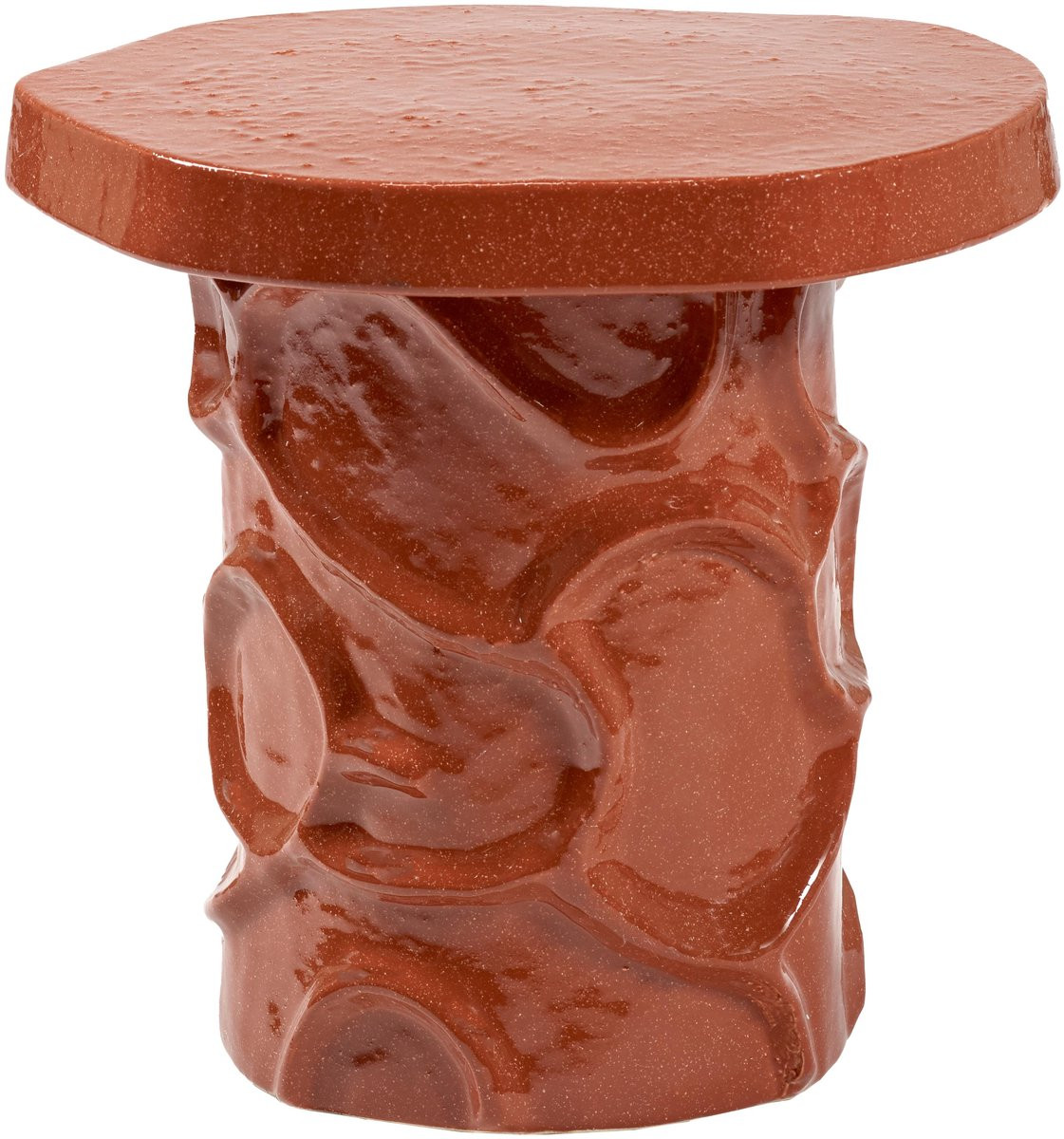 Serax Marie Michielssen Mena 07 Bijzettafel Pawn Rood / Roest Diameter: 37 cm, Hoogte: 40 cm