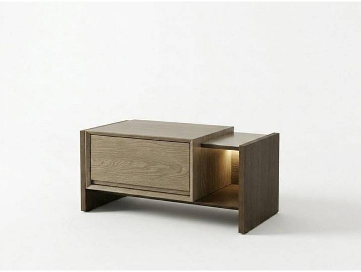 Xlmoebel Nachttisch Nachttische Holz Schlafzimmer braun moderner Stil (1-tlg)