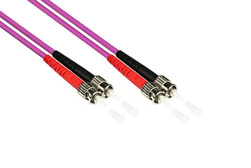 Good Connections OM4 LWL-kabel Duplex ST naar ST Multimode 50/125 Glasvezelkabel Patchkabel 7,5 m