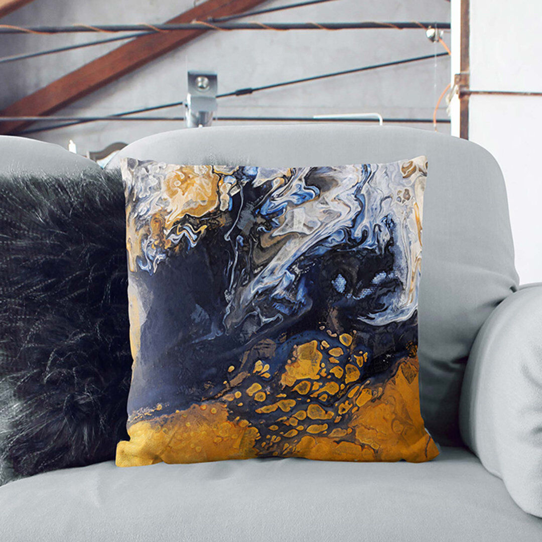 East Urban Home Square Cushion Black 55cm H x 55cm W x 20cm D