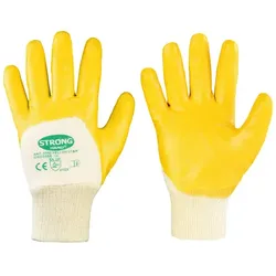 Arbeitshandschuhe Schutzhandschuhe Yellowstar gelb XXL Gr. 11, gelbe Nitrilhandschuhe DIN EN 388
