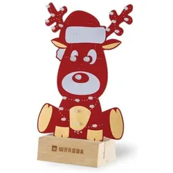 Whadda WPXL102 LED Bausatz Rudolf XL vormontiertes Programmierkit - rote Version, Lötgerät Zubehör, Rot