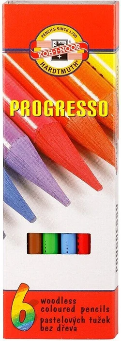 KOH-I-NOOR PROGRESSO 8755/6 - Buntstifte in Lack - 6 Stück