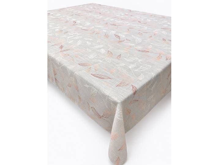 Tischdecke GOODPRODUCT Raffon, Leinenoptik, Dekoration, 1 Stück Gr. 3, beige (lavender), B:180cm L:135cm, Polyester, Tischdecken, Tischdecke, Leinenoptik,Blattmotiv, Wohn - Esszimmer
