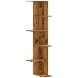 vidaXL Wand-Eckregal Altholz-Optik 36,5x36,5x140 cm Holzwerkstoff