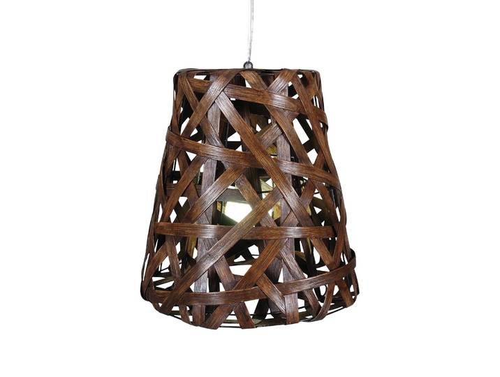 Korb-Pendelleuchte Ramon Braun Ø 41cm Braun Hauptmaterial: Geflecht E27