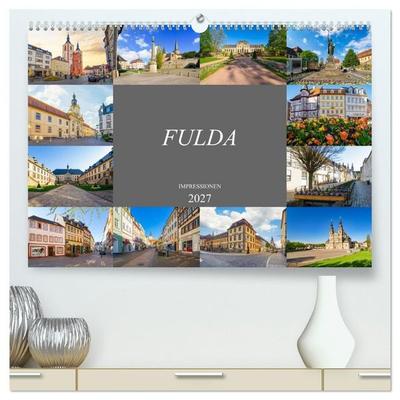Fulda Impressionen (hochwertiger Premium Wandkalender 2027 DIN A2 quer), Kunstdruck in Hochglanz
