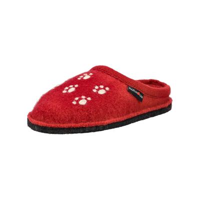 Hausschuh HAFLINGER "Haflinger Hausschuhe Wolle", Damen, Gr. 39, rot, Textil, Schuhe Hausschuh