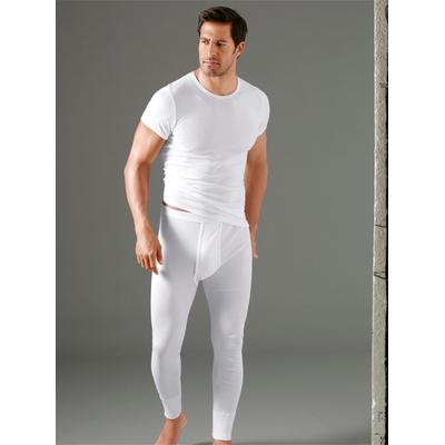 Lange Unterhose KINGS CLUB, Herren, Gr. 7, 2 Stk., Doppelripp, weiß, 100% Baumwolle, Unterhosen Lange Unterhose