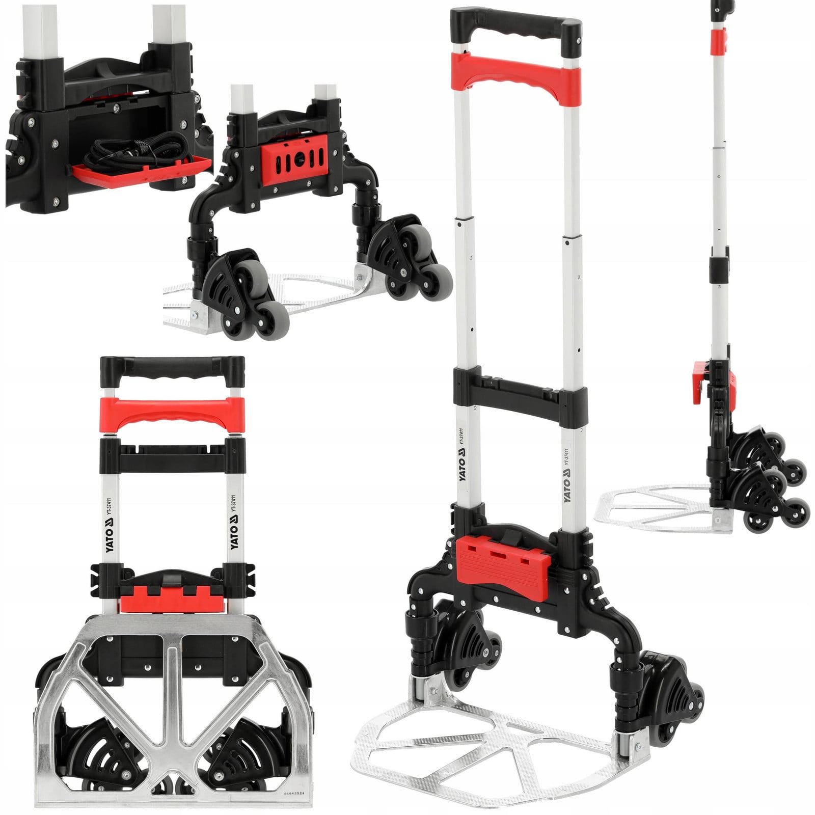 YATO Opklapbare transportkar met trapfunctie, maximaal 60 kg