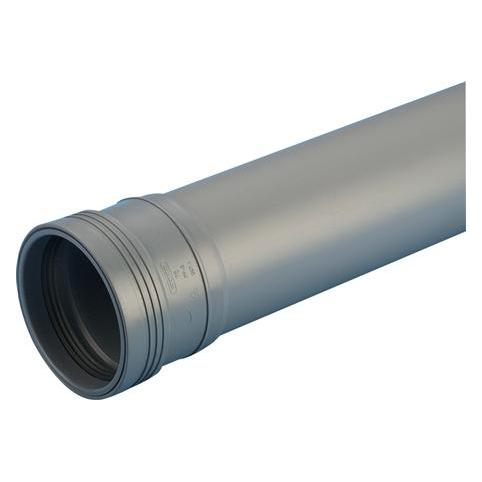 Wavin Wafix PP-Abflussrohr mit Muffe 40 x 2000 mm grau (1430009)