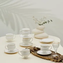 Karaca Malta Kaffeetassen-Set, 6 Personen, 100 ml