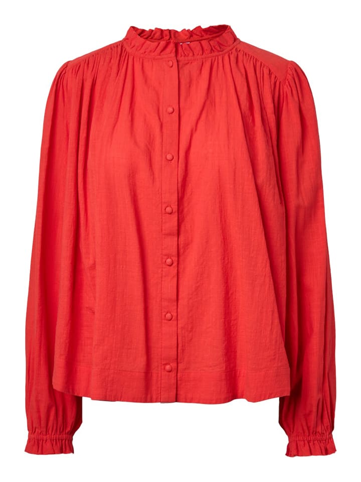 YAS Bluse in Rot - 36