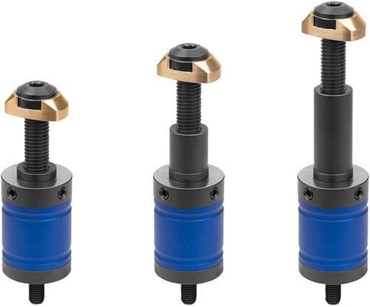 KIPP Aufspannbolzen flexibel H 50 Aluminium blau Spannflächen Stahl (K2068.050)
