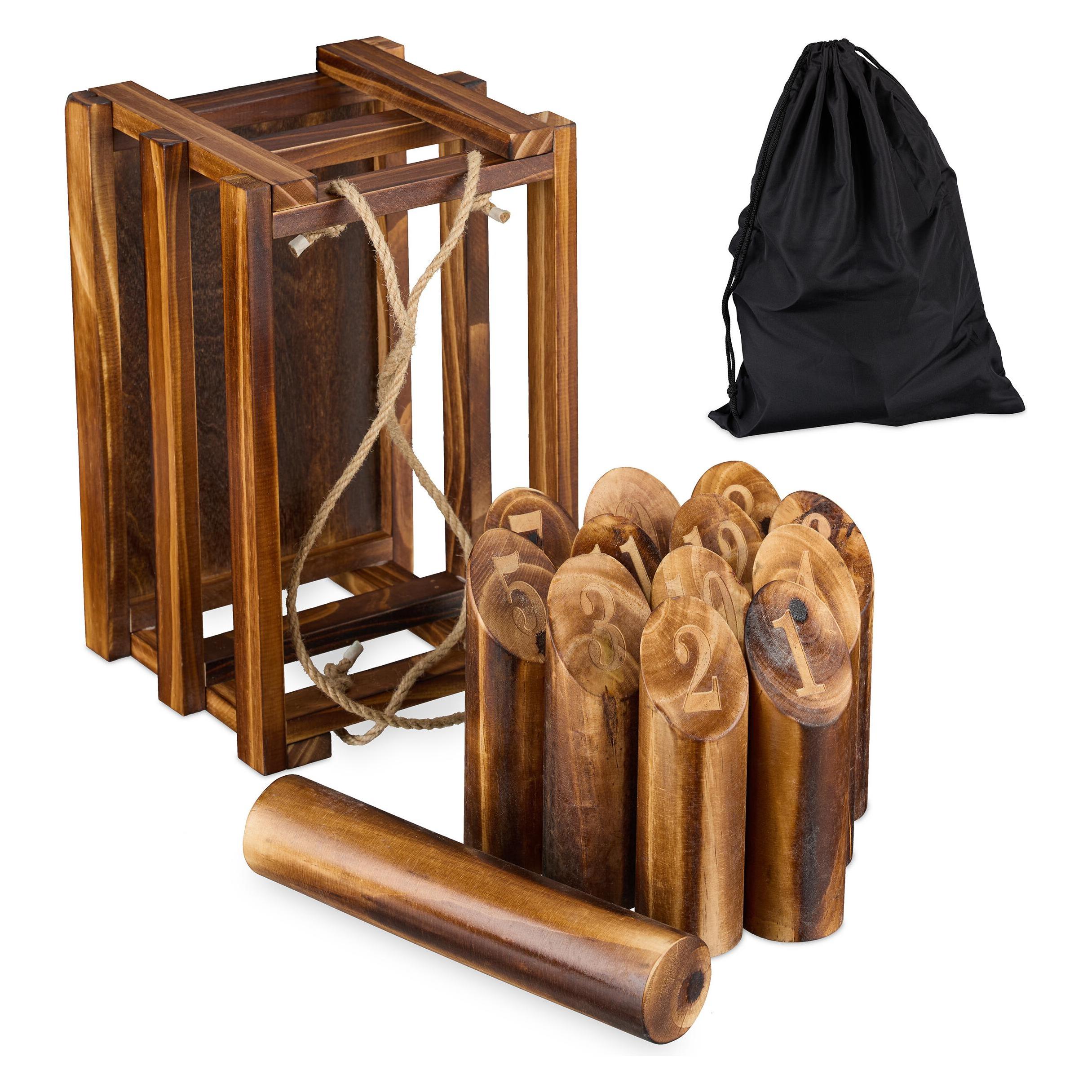 Relaxdays Kubb Wikingerspiel (2 - 6 Spieler) (4052025499211)