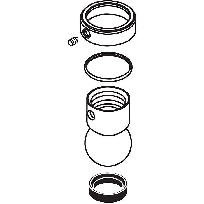 hansgrohe Gelenkkugel mit Sicherungsring 98941810 satinox