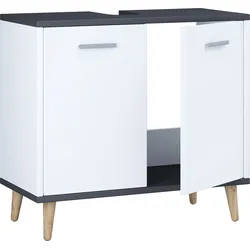 VCM Waschbeckenunterschrank "Landos" Weiß/Anthrazit