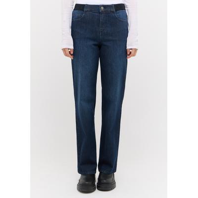 5-Pocket-Jeans ANGELS "L. SPORTY", Damen, Gr. 38, Länge 30, schwarz indigo used, Denim/Jeans, Obermaterial: 92% Baumwolle, 6% Polyester, 2% Elasthan, weit, Jeans 5-Pocket-Jeans, weite Passform, mit Gürtelschlaufen, 1-Knopf-Form