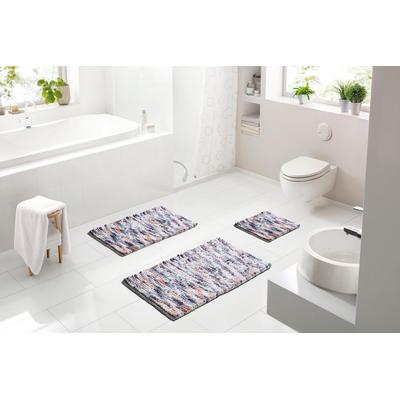 Badematte LINEA DUE "Punto", braun (silberfarben, taupe), H:20mm, Baumwolle, Polyester, Badematten, Badematte
