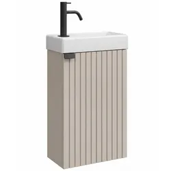GÄSTE-WC-MÖBELSET Bosco 2 Teile Cashmere - 40 x 22 x 68 cm