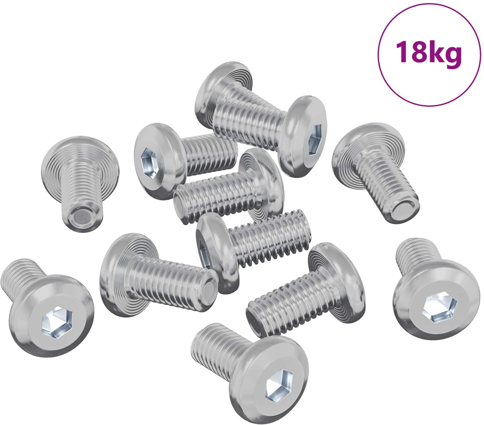 vidaXL Vis de verrou Uni 4865 pièces Argenté Acier