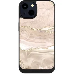 Nivocase Handyhülle für Apple iPhone 14 Hülle NIVOpure Case Schwarz Glitzer Look Marmor Utart (Apple iPhone 14), Smartphone Hülle, Schwarz