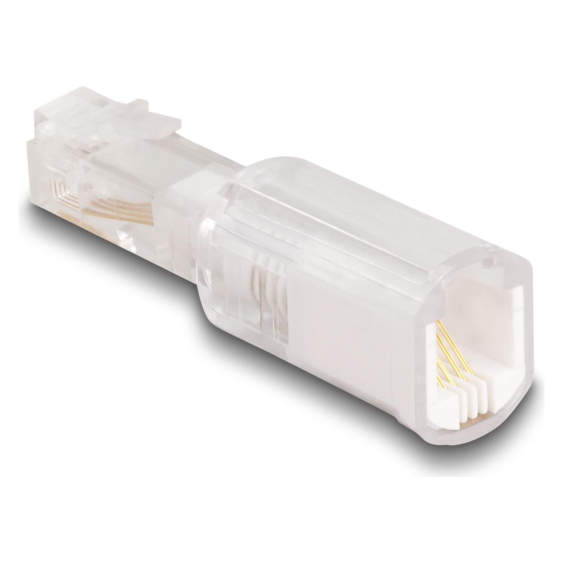 Delock Telefonkabel-Verdrehschutz Adapter RJ10 Stecker zu RJ (88169)