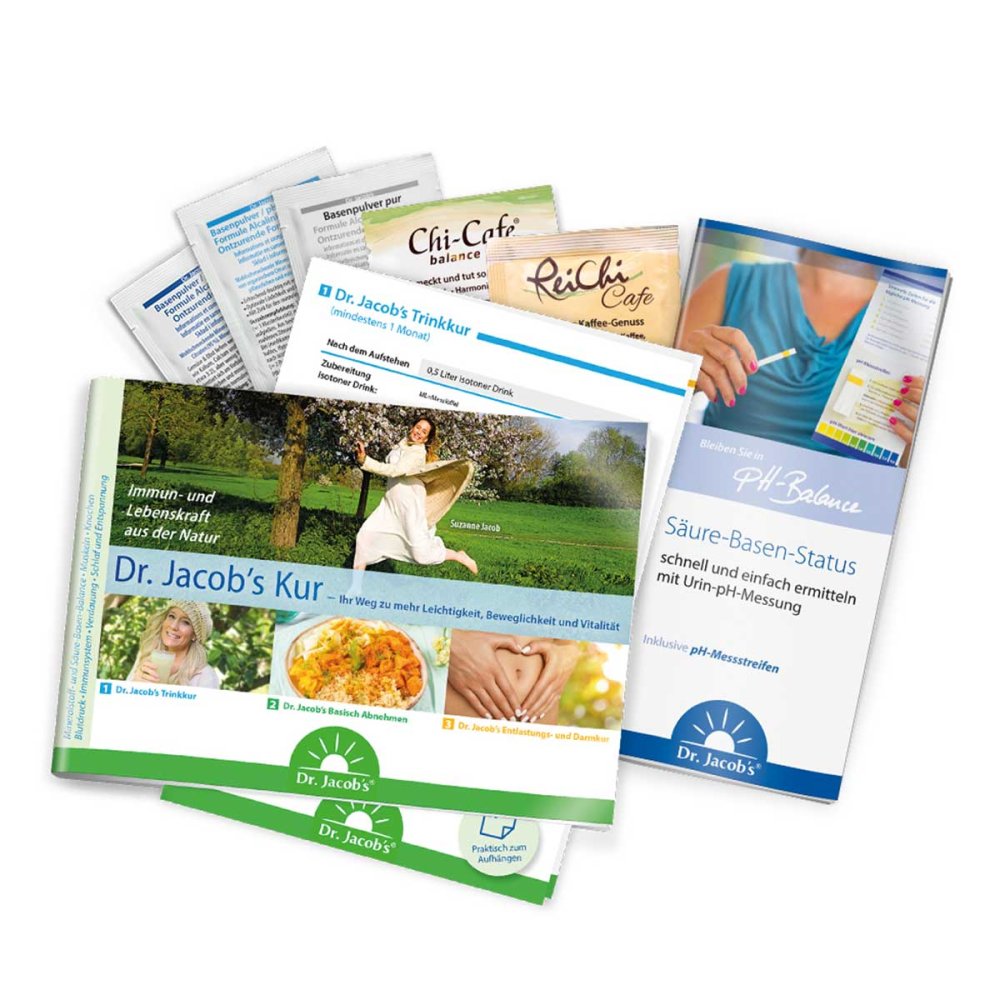 Dr. Jacob's Medical GmbH Dr. Jacob's Kur Probierpaket pH-Balance Basenpulver Chi-Cafe 16896978
