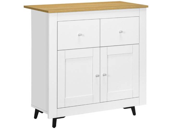 Meuble de rangement buffet SALOME blanc et bois
