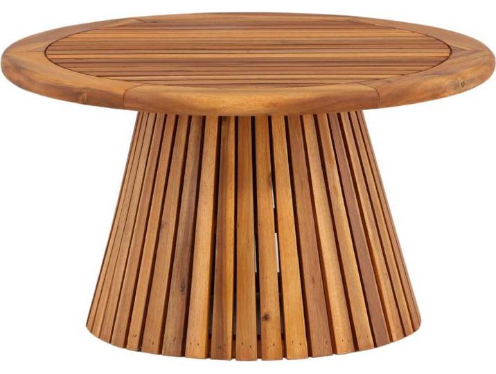 FURNLUX Aussen Couchtisch Lumpur Akazie 70cm / Hauptfarbe: Braun / Abmessungen: 70 x 70 x 40 cm