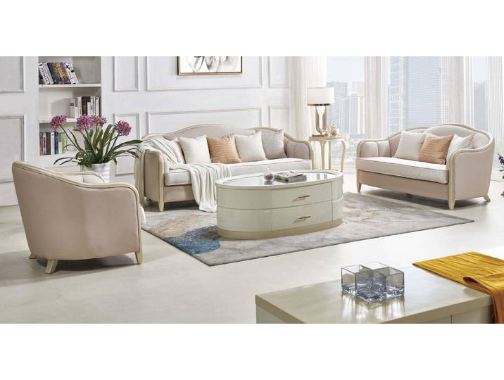 JVmoebel Sofa Designer-Couch in Beige mit hochwertiger Polsterung und Komfort, Made in Europa