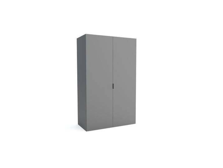Furnlux Kleiderschrank MAT A Grau 130x60x205 cm, 130x205x60 cm, Schlafzimmer, Kleiderschränke