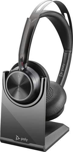HP Poly Voyager Focus 2 On Ear Headset Bluetooth Stereo Schwarz Noise Cancelling Headset Computer