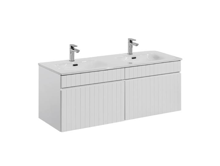 Meuble double vasque encastrée 120cm Zelie Blanc