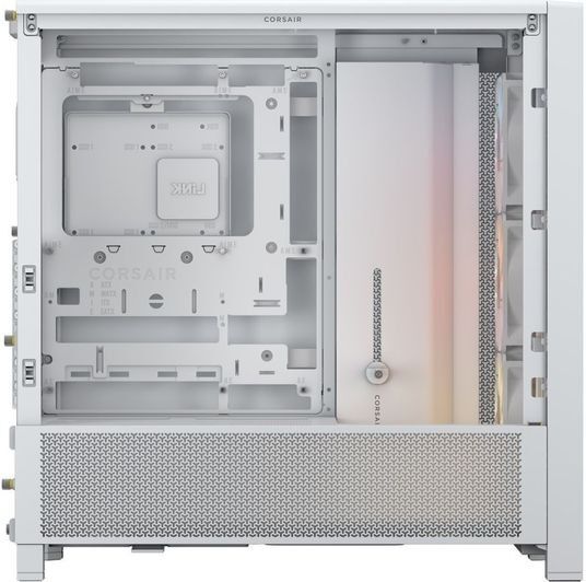 Corsair FRAME 4000D RS ARGB ATX Mid-Tower PC Case, 3x RS120 ARGB Fans, Tempered Glass - White