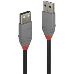 Lindy 36690 USB Kabel USB 2.0 0,2 m USB A 0,48 Gbit/s Schwarz